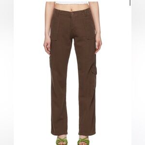 Danielle Guizio Brown Cotton Trousers